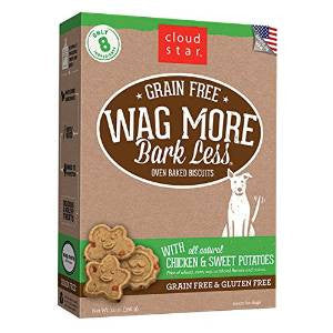 Wag More Bark Less Grain Free Oven Baked Treats W/ Chicken and Sweet Potato 14Z {L + 1x} 938128 - Dog