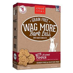 Wag More Bark Less Grain Free Oven Baked Treats with Pumpkin 14Z {L+1x} 938122 693804780003