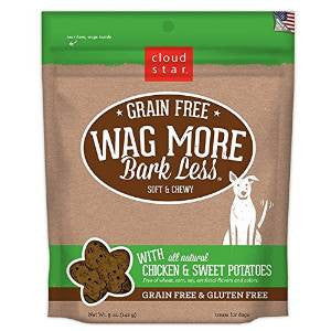 Wag More Bark Less Grain Free Soft & Chewy Treats with Chicken & Sweet Potato 5Z {L+1x} 938137 693804763006