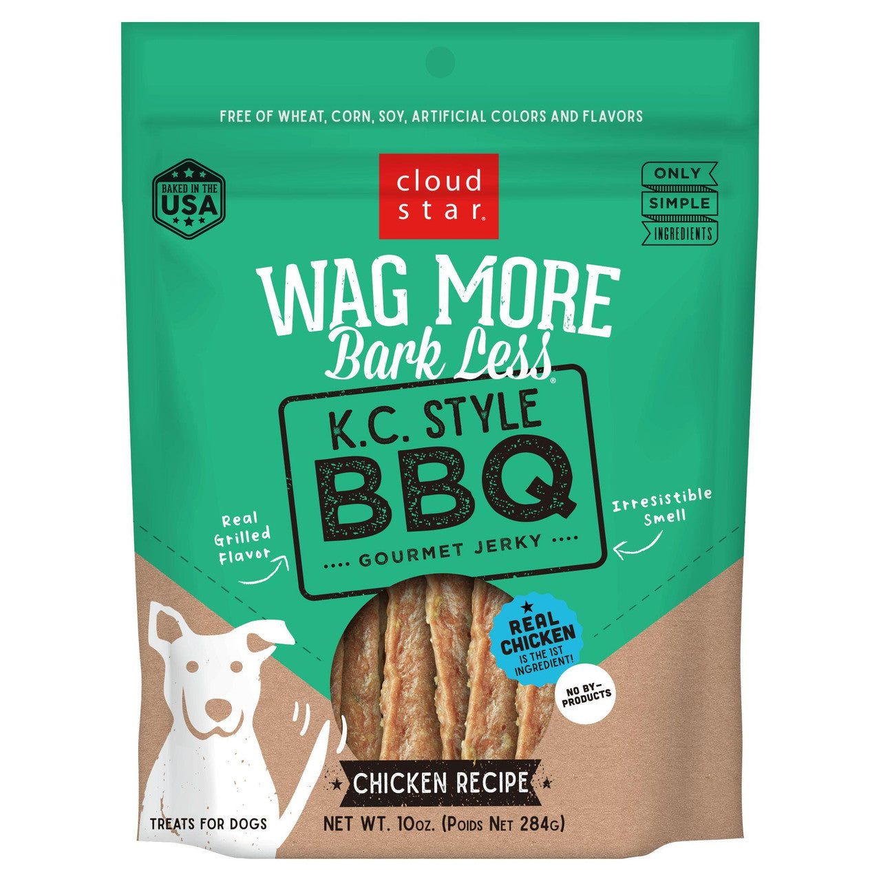 Wag More Bark Less Kansas City Style BBQ Chicken Grilled Jerky 10 oz 693804191236