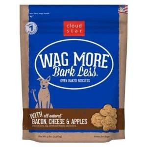 Wag More Bark Less Original Oven Baked Treats with Bacon, Cheese and Apples 3lb {L+1x} 938083 693804722027