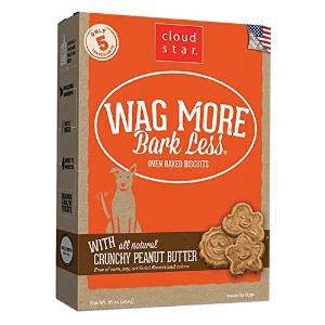 Wag More Bark Less Original Oven Baked Treats with Crunchy Peanut Butter 16Z {L + 1x} 938081 - Dog