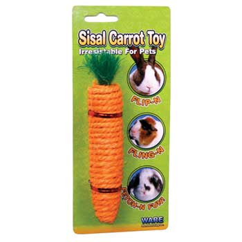 Ware Sisal Carrot Toy Small {L+1} 911219 791611032510