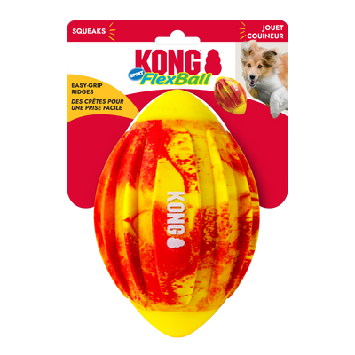 KONG Flexball Sport Football Dog Toy Medium 035585533049