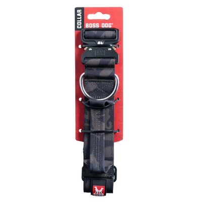 Boss Dog Tactical Adjustable Dog Collar Black Camo X-Large, 20-28 in 850010391298