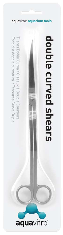 aquavitro Stainless Steel Double Curved Sheers Aquarium Tool Silver 10 in 000116768207