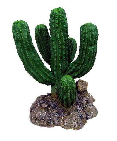 Weco Badlands Saguaro Rock Terrarium Ornament Brown Green 7.4 in - Reptile