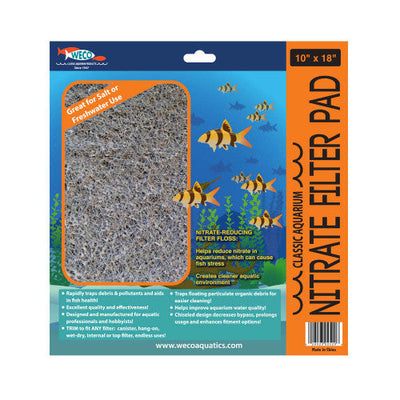 Weco Classic Aquarium Nitrate Filter Pad Grey 10 in x 18