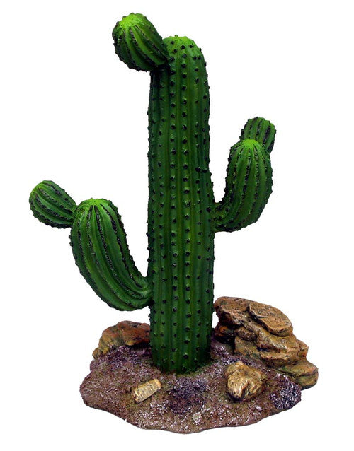 Weco Wecorama Badlands Saguaro Cactus Terrarium Ornament Brown Green 9 in Tall - Reptile