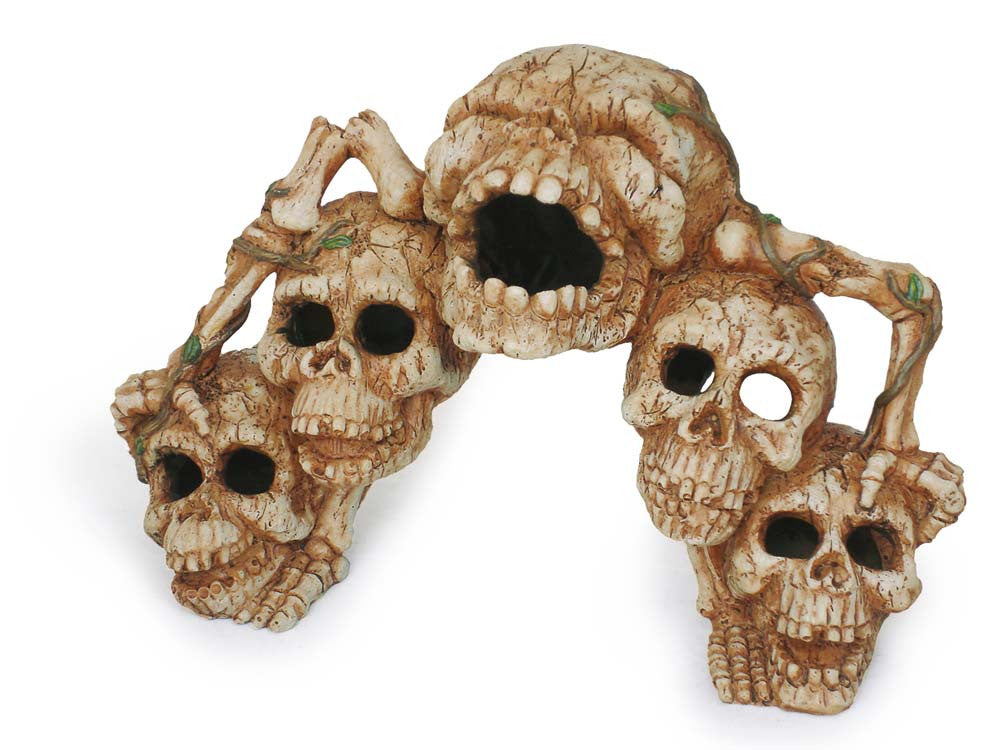 Weco Wecorama Catacombs Skull Bridge Aquarium Ornament Brown