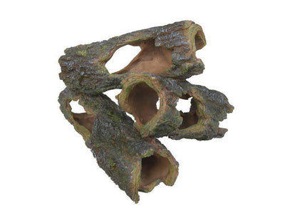 Weco Wecorama Sleepy Hollows Mossy Log Pile Terrarium Ornament Brown Green - Reptile