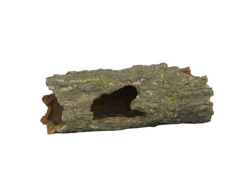 Weco Wecorama Sleepy Hollows Mossy Log Terrarium Ornament with Hollow Brown/Green MD - Reptile