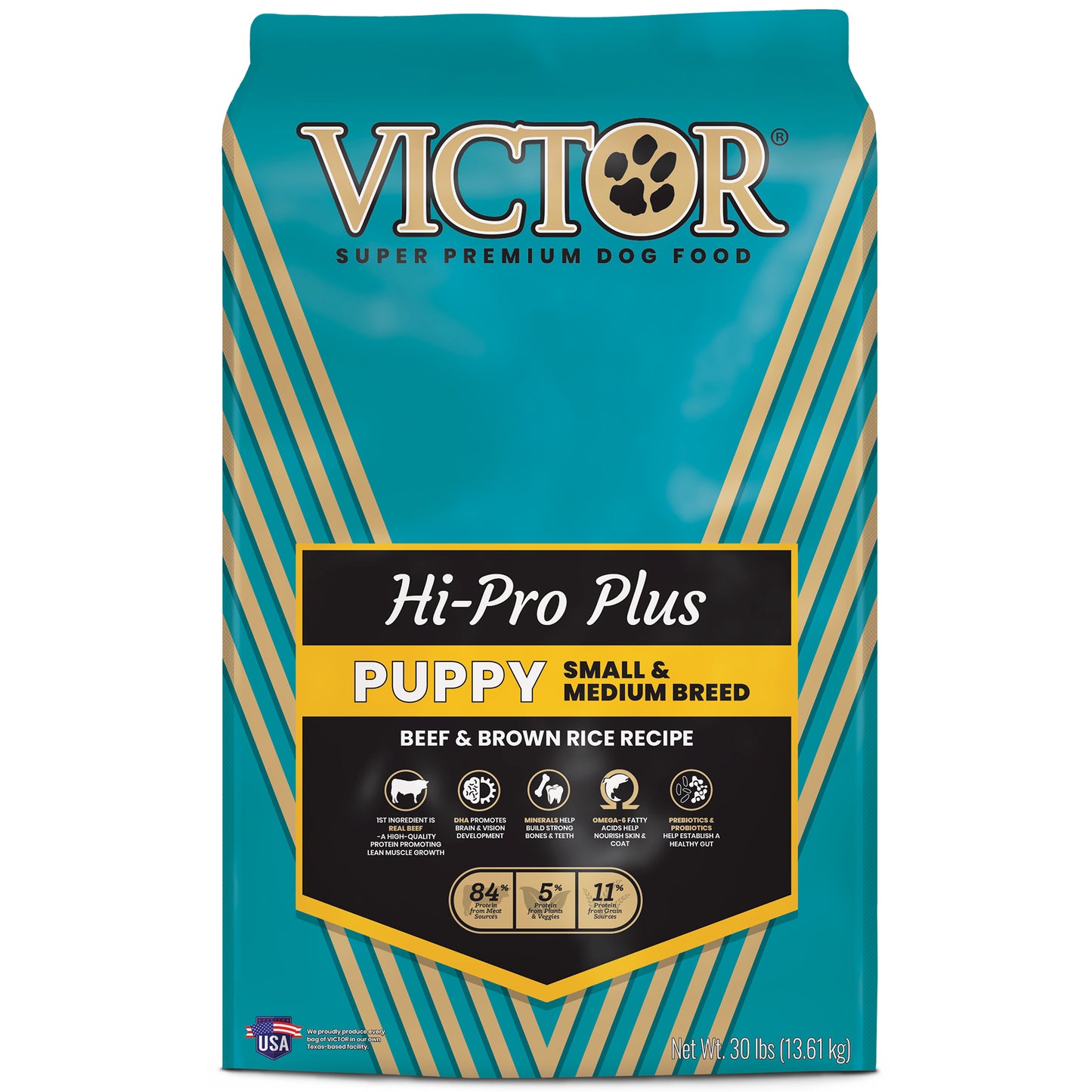 Victor Classic Hi-Pro Plus Small & Medium Breed Dry Puppy Food 30 lb 899944446599