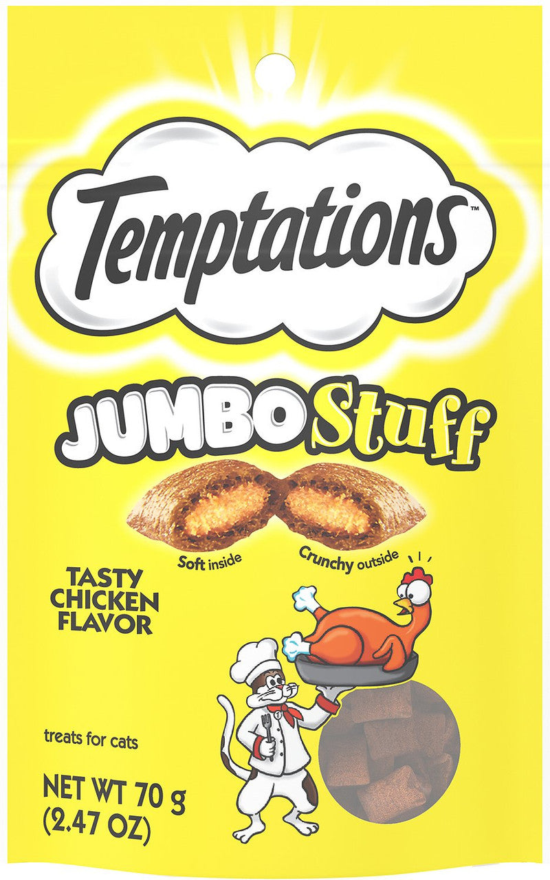 Whiska Temptations Jumbo Stuff Tasty Chicken Flavor Cat Treats 12/2.47oz {L-1}798705 023100121178