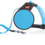 Wigzi Gel Handle Reflective Tape Retractable Leash Medium Blue 748252856050