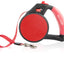 Wigzi Gel Handle Reflective Tape Retractable Leash Medium Red 748252855954