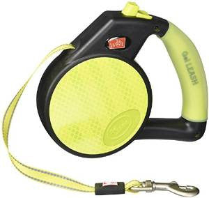 Wigzi Gel Handle Reflective Tape Retractable Leash Medium Yellow {L-x} 748061 019962072246