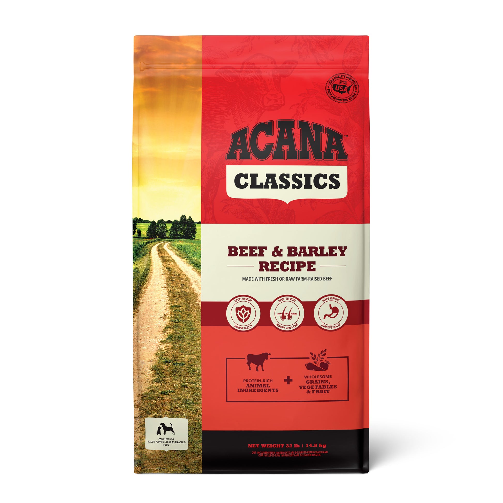 Acana Classics Dry Dog Food Beef & Barley 32 lb 064992728489