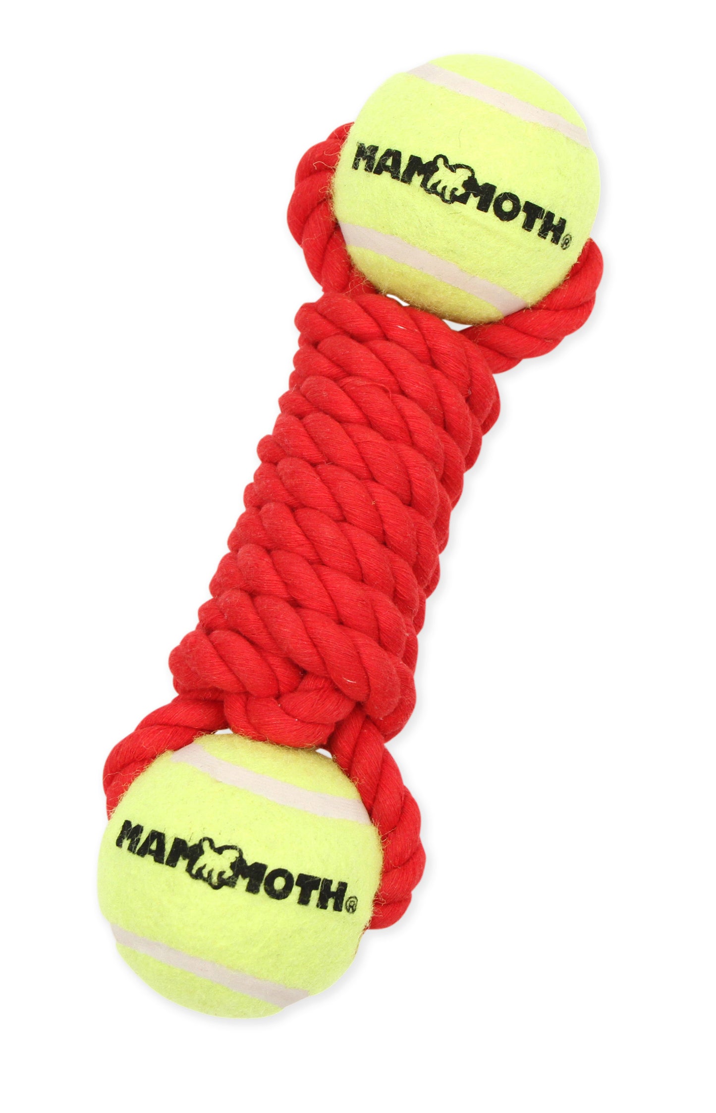 Mammoth Pet Products Twister Bone w/2 Tennis Balls Dog Toy Red Medium, 9 in 746772530023