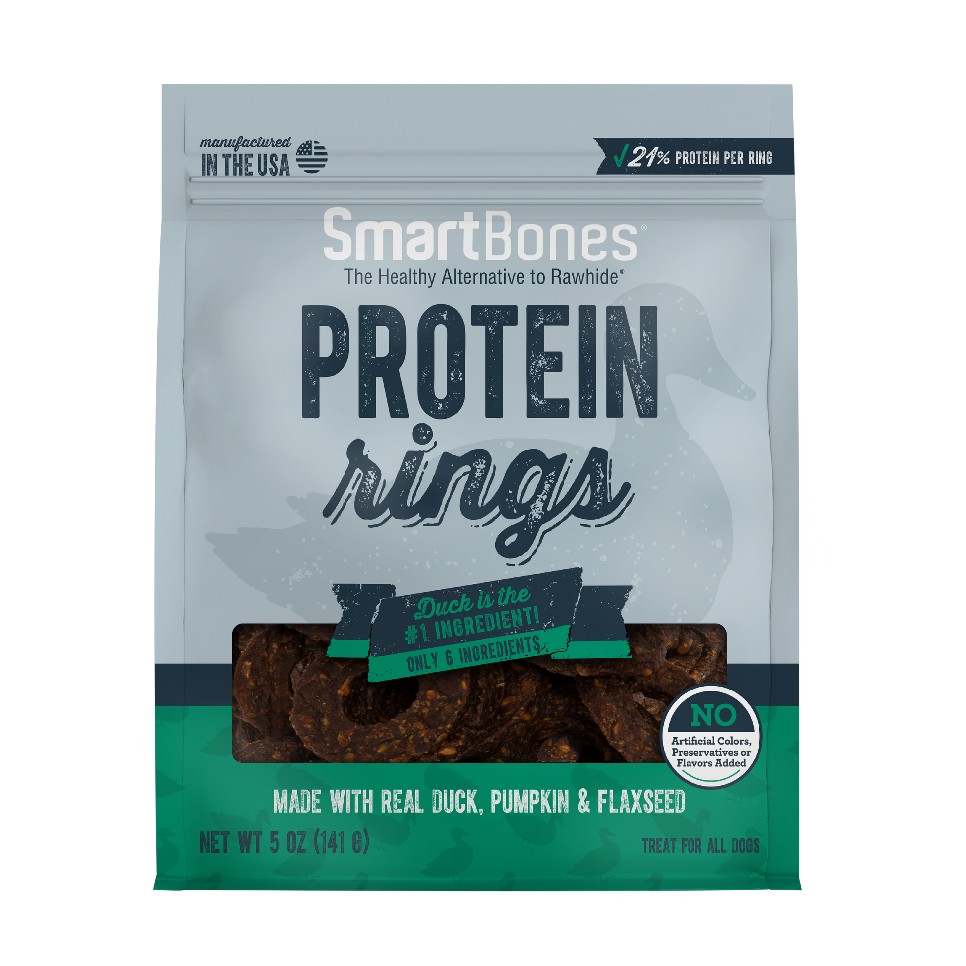 SmartBones Protein Rings Dog Treat Duck, Flax Seed, & Pumpkin 5 oz 892383005488