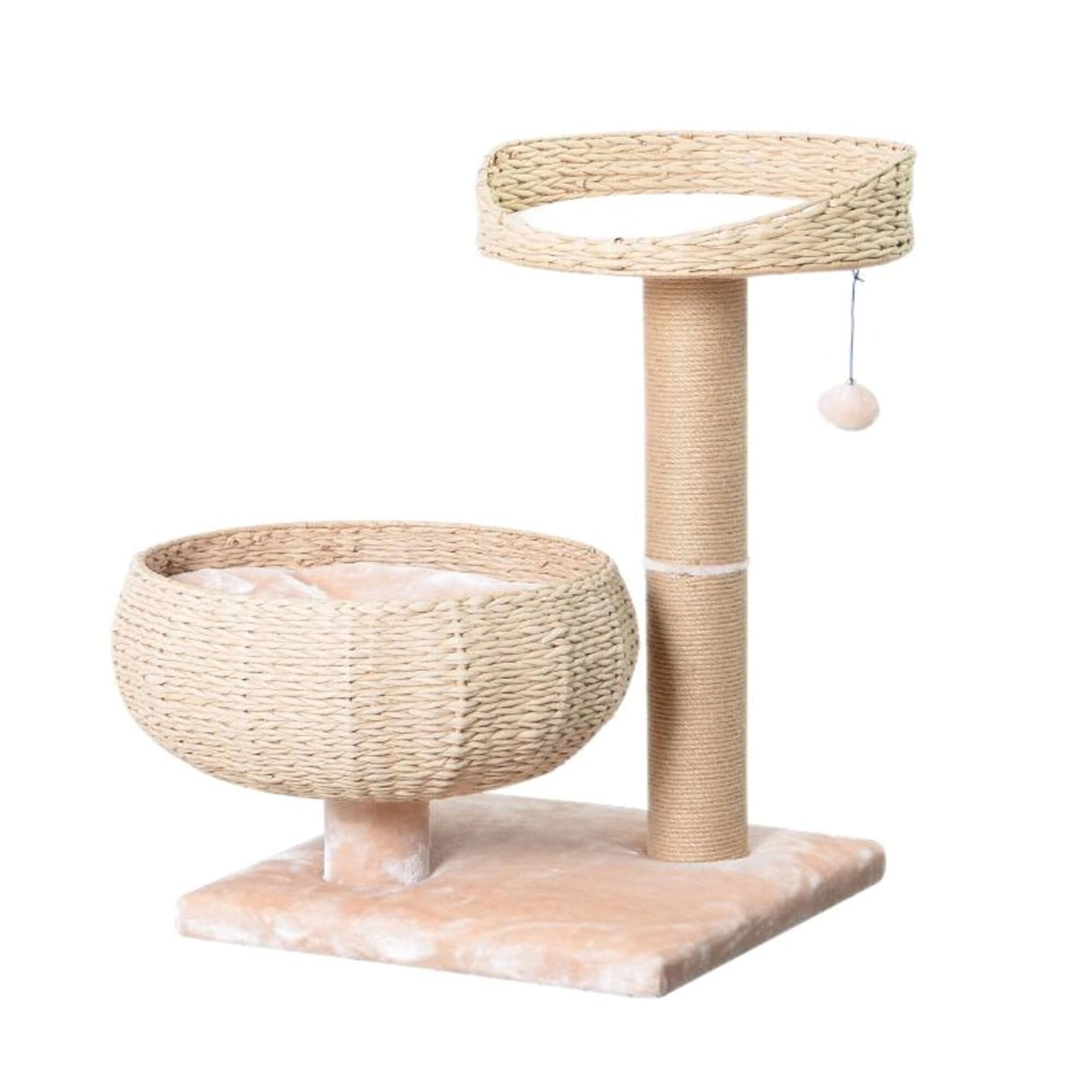 PetPals Cozy V2 2-Level Cat Tree Beige & Cream 29 in 818483016049