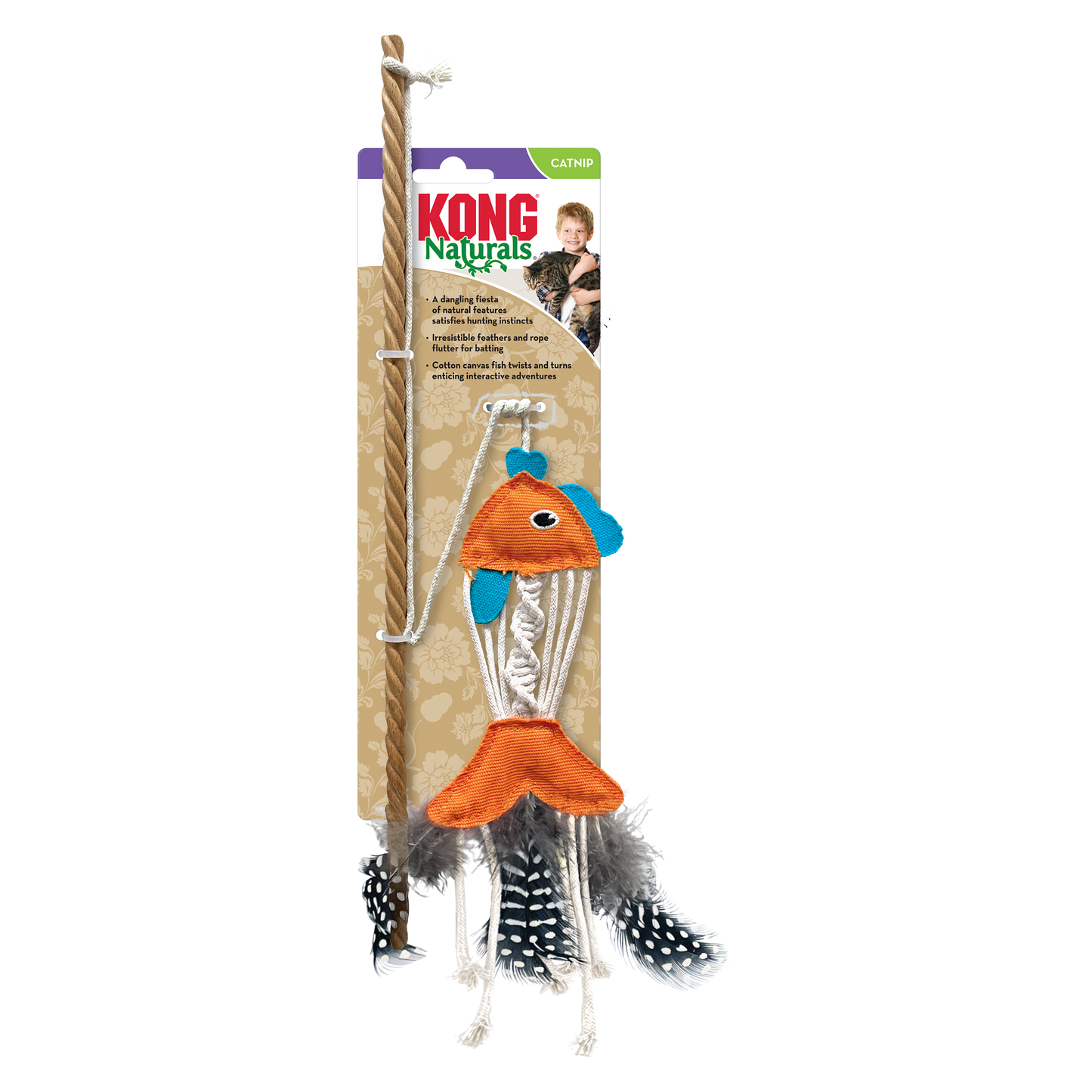 KONG Naturals Teaser Fish Cat Toy 035585524139