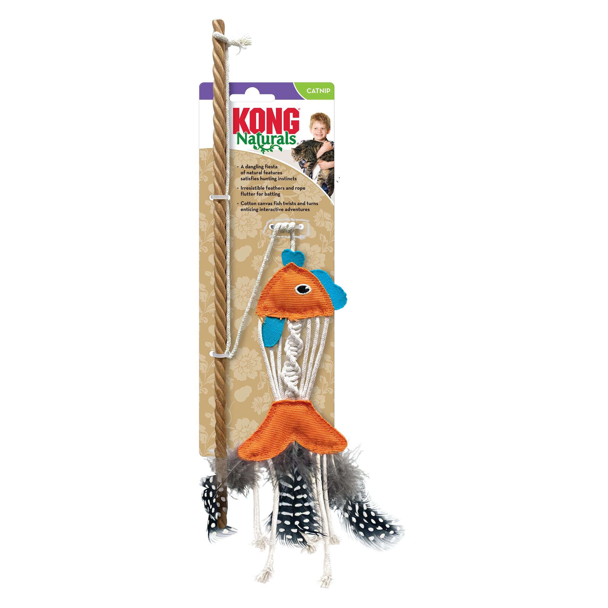 KONG Naturals Teaser Fish Cat Toy 035585524139