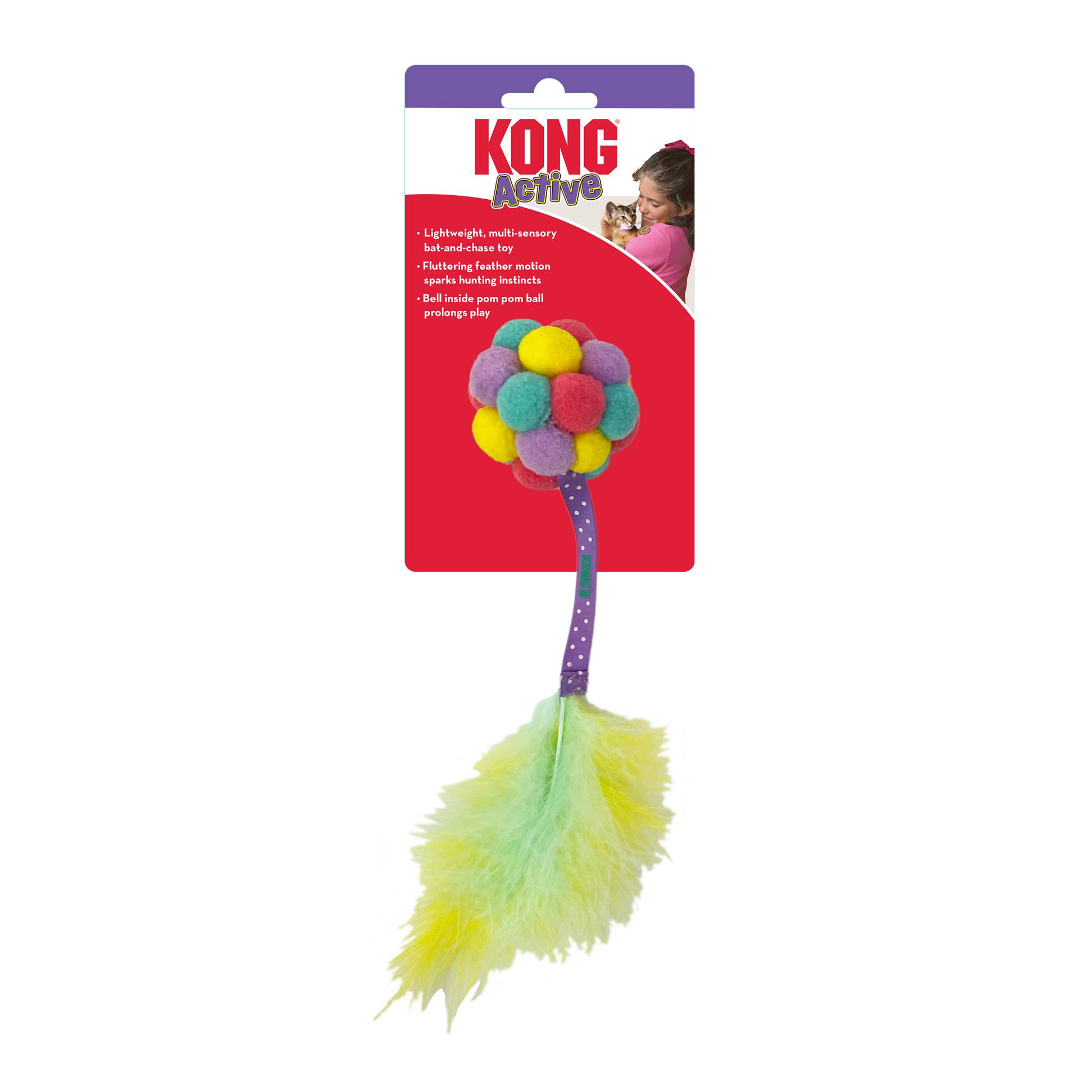 KONG Cat Active Bubble Ball Cat Toy Assorted Color 035585524047