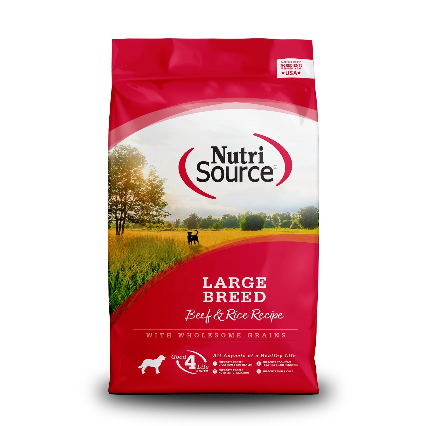 NutriSource Large Breed Dry Dog Food Beef & Rice 26 lb 073893268109