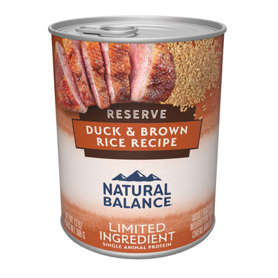 Natural Balance Pet Foods Limited Ingredient Reserve Canned Dog Food Duck & Brown Rice 12ea/13 oz 723633014274