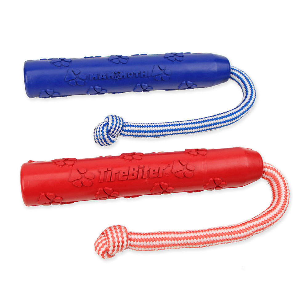 Mammoth Pet Products TireBiter Advanced Color Retriever w/Poly Rope Dog Toy 11 in 746772360408