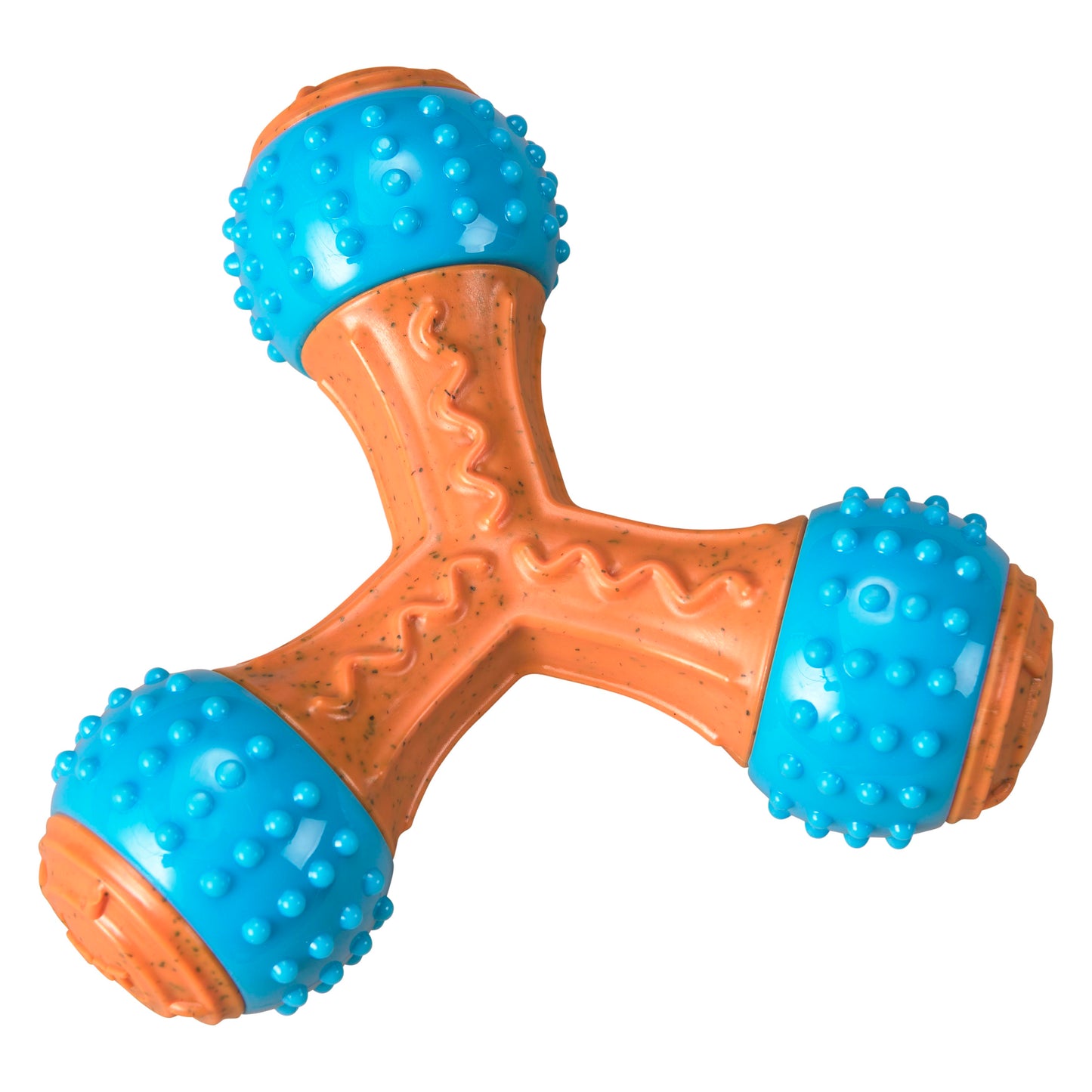 Bam-Bone + Giggler Dog Toy Tripod Peanut Butter 6 in 077234549032