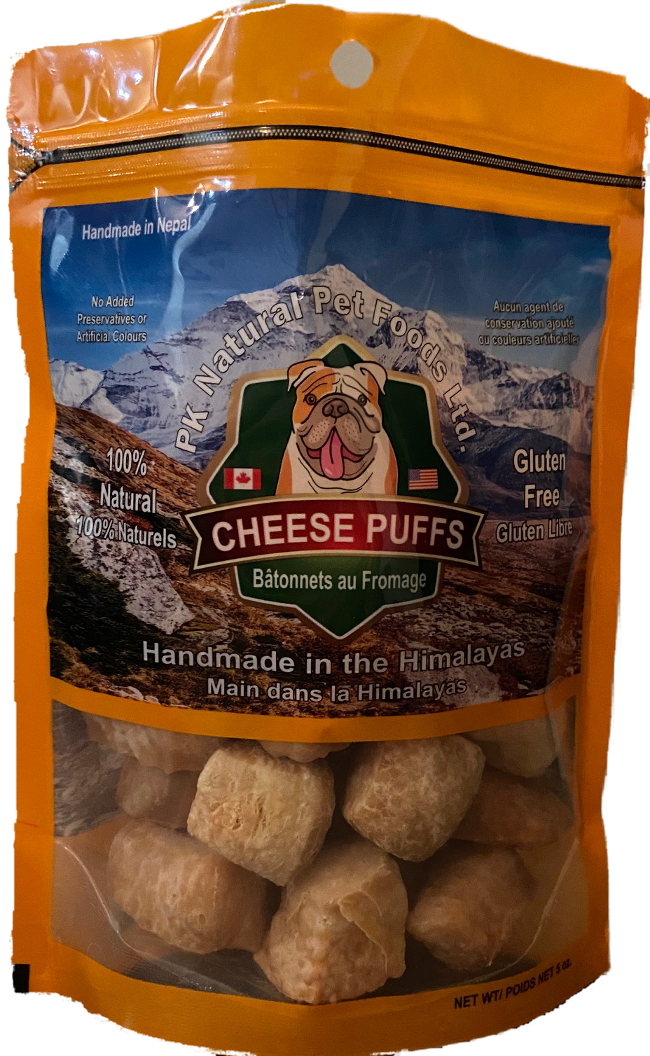 PK Naturals Cheese Puffs Dog Treats 5 oz 627843346524