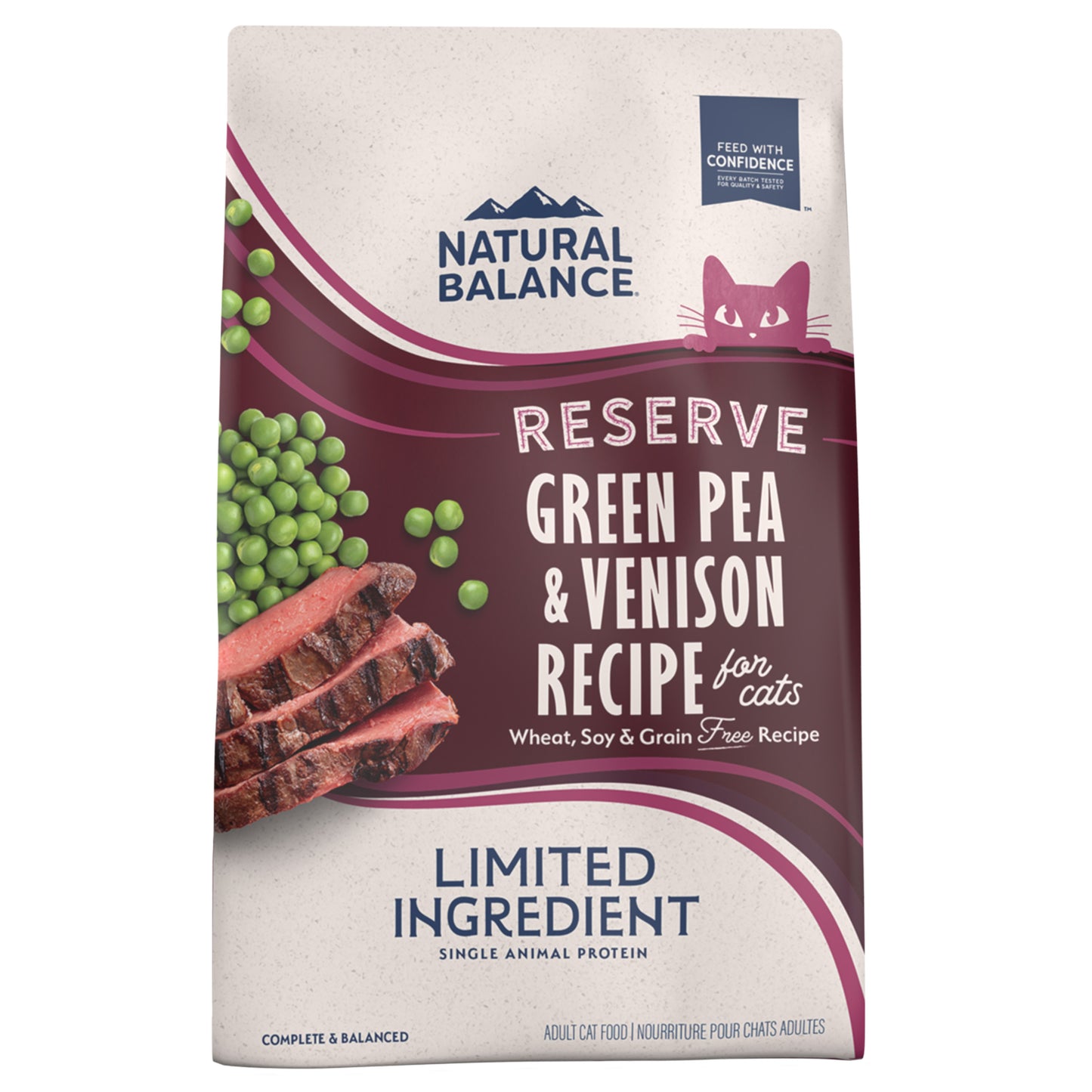 Natural Balance Pet Foods Limited Ingredient Reserve Grain Free Dry Cat Food Green Pea & Venison 8 lb 723633014793