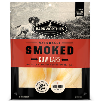 Barkworthies Smoked Cow Ear Dog Treat 5 ct 840139131721