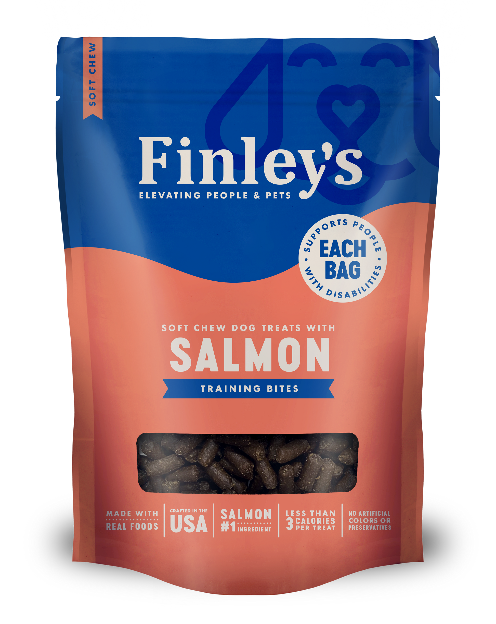 Finley's Barkery Soft Chew Trainer Bites Dog Treats Salmon 6 oz 850012757283