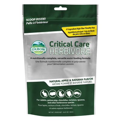 Oxbow Animal Health Critical Care Herbivore Feeding Formula 454g Apple & Banana 16 oz 744845701059