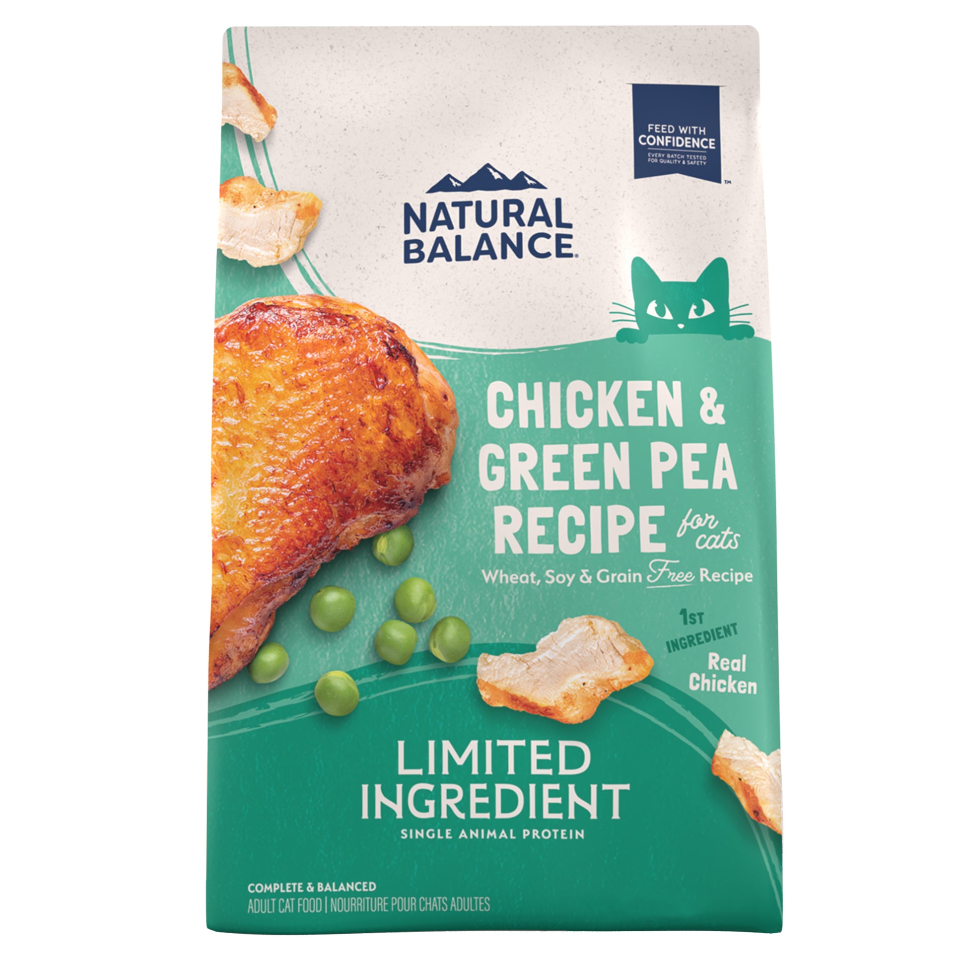 Natural Balance Pet Foods Limited Ingredient Grain Free Dry Cat Food Green Pea & Chicken 4 lb 723633014762