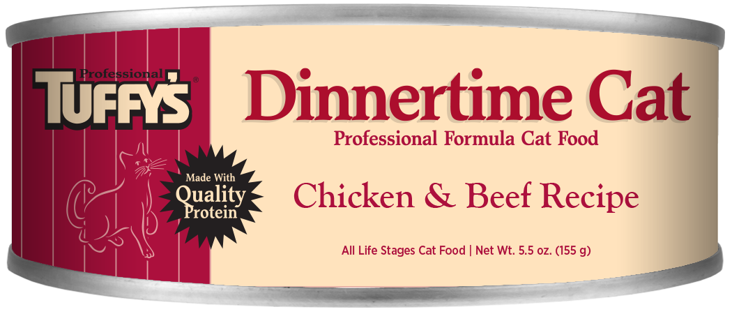 Tuffy's Dinnertime Canned Cat Food Chicken & Beef 24ea/5.5 oz 073893022206