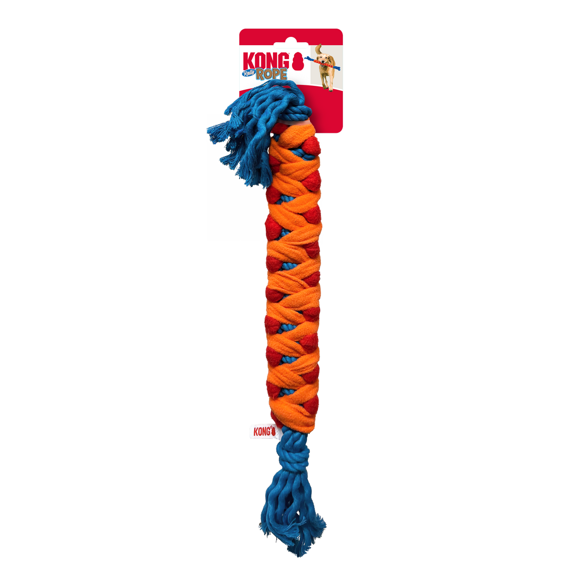 Kong Rally Rope KONG Rope Rally Stick Red/Orange/Blue Medium – Pets Warehouse