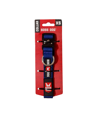 Boss Dog Tactical Adjustable Dog Collar Blue X-Small, 11-14 in 860011480433