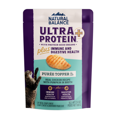 Natural Balance Pet Foods Ultra Protein Plus Immune & Digestive Cat Food Topper 24ea/2.4 oz 723633006958