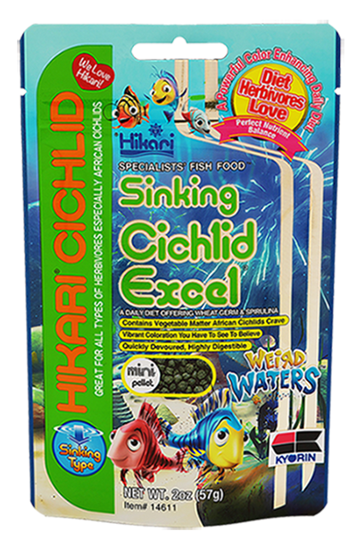 Hikari USA Weird Waters Sinking Cichlid Excel Fish Food 57 g 042055146111