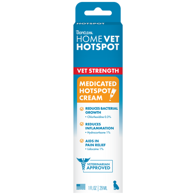 TropiClean HomeVet Medicated Hot Spot Cream 1 oz 645095009097