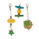 A & E Cages Happy Beaks Tiny StarsWood Variety Pack Bird Toy 644472992045
