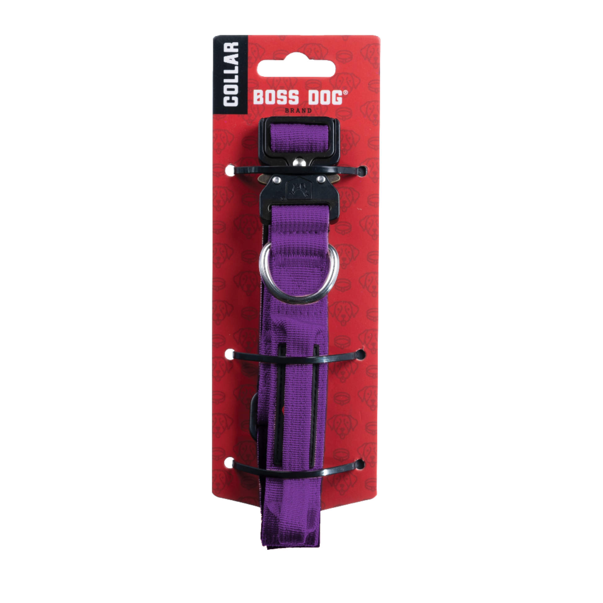 Boss Dog Tactical Adjustable Dog Collar Purple Small, 13-16 in 850036272779