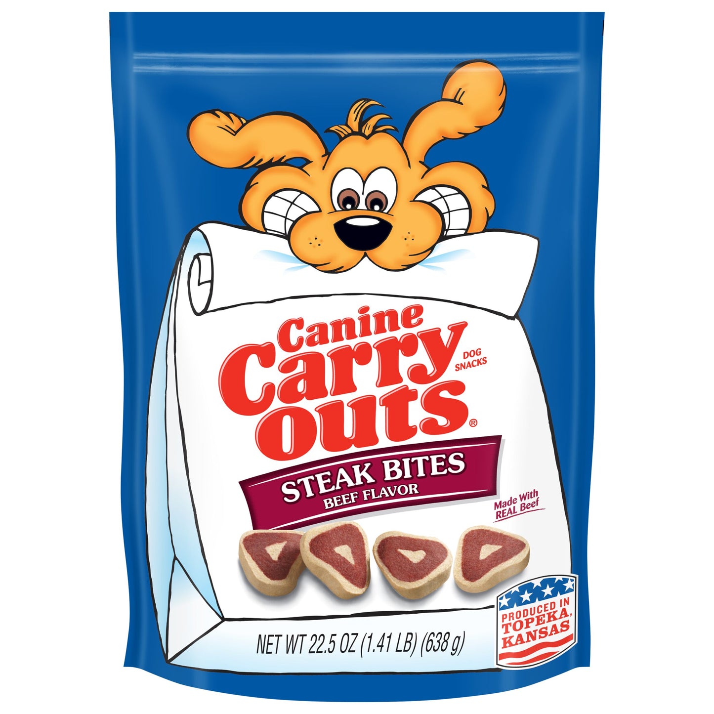 Canine Carry Outs Steak Bites Flavor Dog Treats 22.5 oz 079100520282
