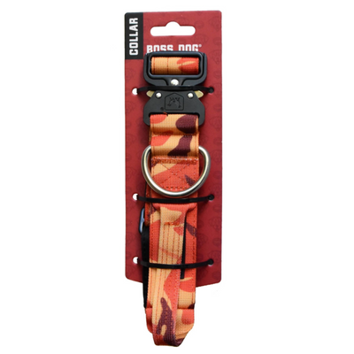 Boss Dog Tactical Adjustable Dog Collar Orange Camo Large, 17-22 in 850030579157