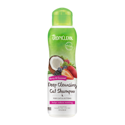 TropiClean Berry & Coconut Deep Cleansing Shampoo for Cats & Kittens 12 oz 645095006218