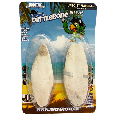 A & E Cages Natural Cuttlebone 5 in, 2 pk 644472017571